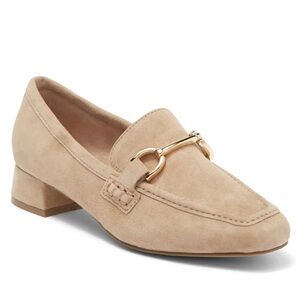 Steve Madden Tan Loafers with Gold Accent Hartlyn